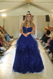 Aksana  by Tiffany’s tulle layered prom dress ballgown 4 colours latte, navy, dark green, baby blue, royal