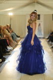 Aksana  by Tiffany’s tulle layered prom dress ballgown 4 colours latte, navy, dark green, baby blue, royal