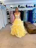 DAFFY by Tiffany’s tulle bardot prom dress in baby blue, lilac