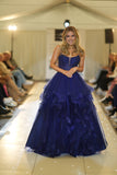 Aksana  by Tiffany’s tulle layered prom dress ballgown 4 colours latte, navy, dark green, baby blue, royal
