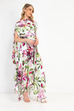 Kevan Jon Elodie frill dress in leaf print