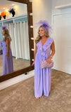 Romi ruffle pleated palazzo jumpsuit - colours