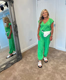 Tilly tie waist relaxed fit jumpsuit - 4 colours