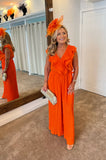 Romi ruffle pleated palazzo jumpsuit - colours