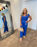 Tilly tie waist relaxed fit jumpsuit - 4 colours