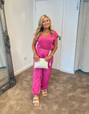 Tilly tie waist relaxed fit jumpsuit - 4 colours