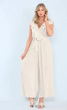 Romi ruffle pleated palazzo jumpsuit - colours