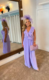 Romi ruffle pleated palazzo jumpsuit - colours