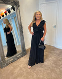 Romi ruffle pleated palazzo jumpsuit - colours