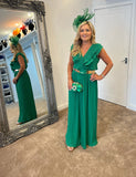 Romi ruffle pleated palazzo jumpsuit - colours