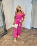Tilly tie waist relaxed fit jumpsuit - 4 colours