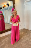 Romi ruffle pleated palazzo jumpsuit - colours