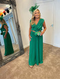 Romi ruffle pleated palazzo jumpsuit - colours