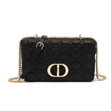 Quilted Cross body hand bag with gold chain - 5 colours