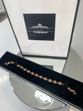 5 mm Swarovski Rose gold Crystal elements tennis bracelet