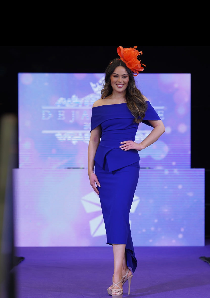 kevan jon queenie peplum dress Kevan Jon Queenie Peplum Knee Dress