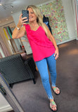 Lulu ruffle frill camisole vest top - 8 colours