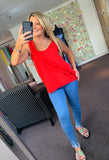 Lulu ruffle frill camisole vest top - 8 colours