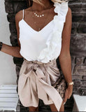 Lulu ruffle frill camisole vest top - 8 colours