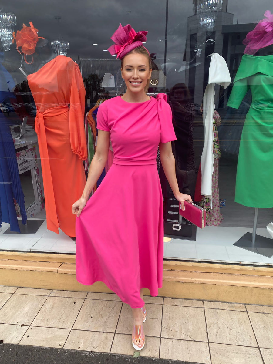 pink dress uk Rebecca Maxi Dress in Pink Floral UK18 / Pink Floral