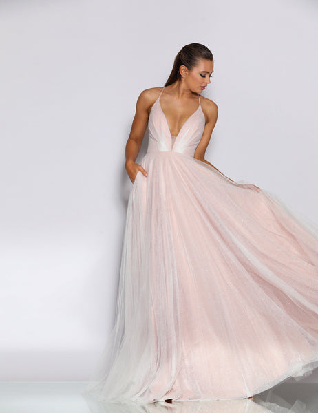 Polly sparkle ballgown prom dress JX2022