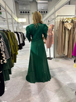 Gina cape detail jumpsuit in emerald green