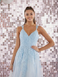 Hanna ballgown, prom dress by Tiffany’s lilac, mint and pale blue