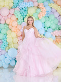 Cassia layered tulle prom dress ballgown by Tiffanys Prom