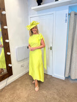 Kevan Jon Didi drape dress in neon lime