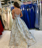 Eva floral diamanté ballgown prom dress