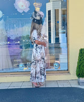 Kevan Jon Denver drape dress in nude print