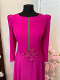 Carla Ruiz fuchsia midi skater dress 50505