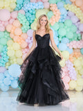 Cassia layered tulle prom dress ballgown by Tiffanys Prom