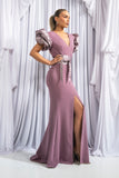 Elona ballgown by Kevan Jon in Thistle