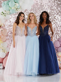 Effie by Tiffanys tulle ballgown prom dress 3 colours baby blue, baby pink, navy