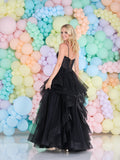 Cassia layered tulle prom dress ballgown by Tiffanys Prom