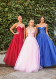 Ella corset tulle Ballgown pink, red, royal