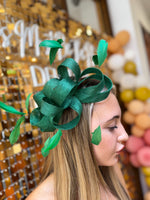 Hunter green fascinator
