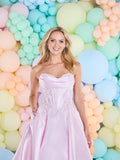 Narina satin ballgown prom dress by Tiffanys