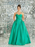 Blaine satin prom dress by Tiffany’s