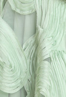 Eliza Bardot skater scuba and chiffon midi dress in sage green