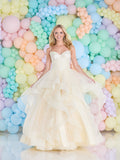 Cassia layered tulle prom dress ballgown by Tiffanys Prom