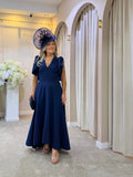 Kevan Jon Serena skater fit and flare dress in navy