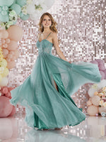 Bronte by Tiffany’s tulle prom dress ballgown 4 colours royal, sage, red, periwinkle