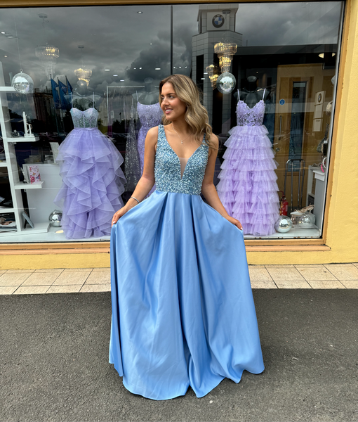 prom dress mascara Mascara MC11101 Cross Back Tulle Prom Dress