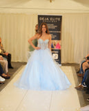 Yana tulle layered Ballgown prom dress by Tiffanys baby pink, baby blue, black