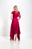 Kevan Jon Emilia pleat dress dusky rose