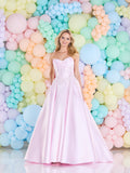 Narina satin ballgown prom dress by Tiffanys