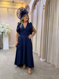 Kevan Jon Serena skater fit and flare dress in navy