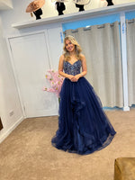 Sofia navy layered tulle ballgown ONE OFF SALE DRESS size 10
